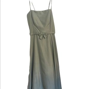 Vintage celery green tea length gown - below knee size 6
